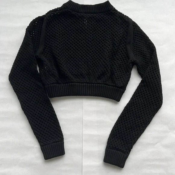 Open stitch crop bomber - Picture 7 of 9